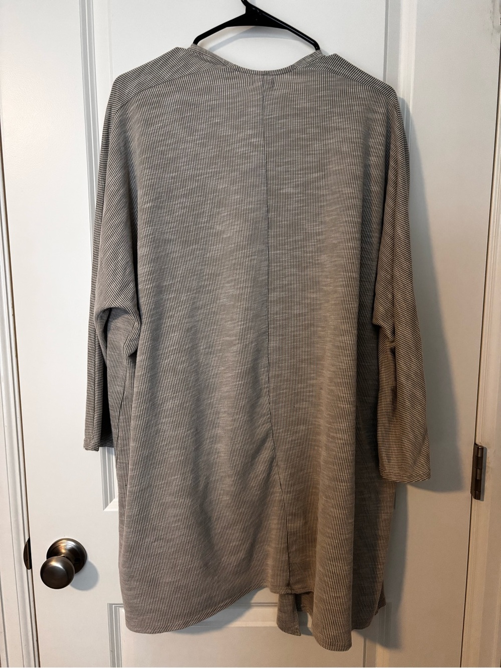 Light Gray Longline Open-Front Women's Cardigan Sweater super lightweight - Picture 5 of 5